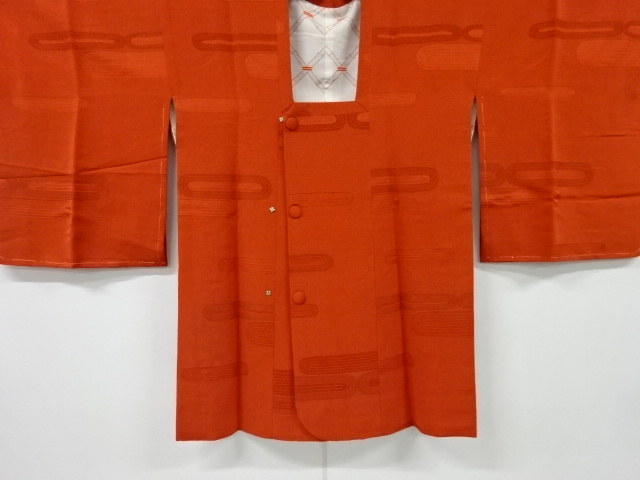 リサイクル　未使用品　抽象模様織り出し道行コート